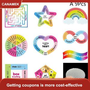 【CANAMEK 】 Kids Favors Breath Calm Anxiety Sensory Stickers Anti Stress Tactile Calm Stickers Self Adhesives Decals For Stationery Sticker