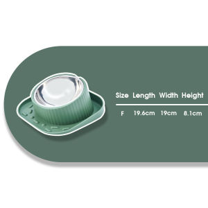 Pet Food Bowl Food Grade Material Tilted Neck Design Anti Spill Multi Function Base Non Slip Removable