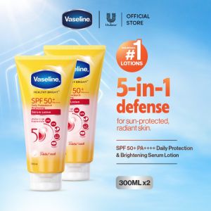 [BUNDLE OF 2] Vaseline SPF 50+ PA++++ Daily Protection & Brightening Serum Lotion 300ml