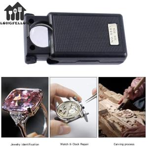 30 60 Times Handheld Magnifying Glass Jewelry Identification Magnifier Detector