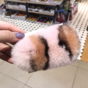 2026 Hot Sale [ Shipped from China ] Autumn and winter real rex rabbit fur hair clip for women side fringe fur clip with a high-end feel bb Head accessory that clips behind the head B3