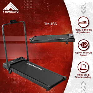IRunning TM-166 Electric Treadmill ★ 1 - 10km/h ★ Manual Incline ★ Walking Pad ★ Jogging ★ Running ★ Easy Storage