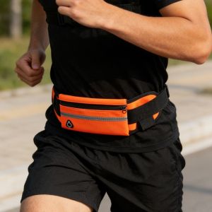 Canvas Sport Running Waist Belt Bag Waterproof Adjustable Elastic Belt Pouch for Outdoor Activities