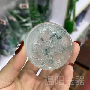 Mô phỏng Độc Long Ngọc Băng Chủng Phiêu Hoa Sơn Thủy Nhãn hiệu Thạch Anh Nham Ngọc Thạch Quan Âm Mặt dây chuyền Mô phỏng Phỉ Thúy Sinh Tiếu