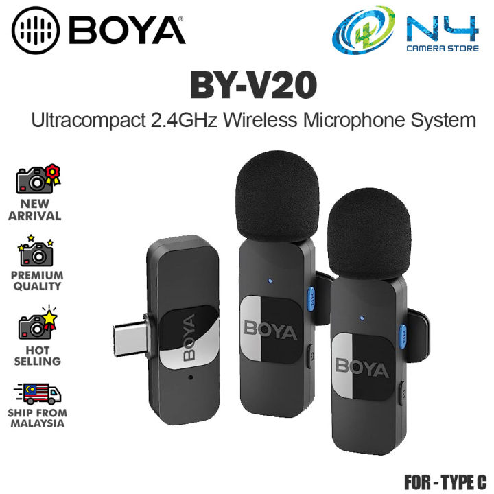 BOYA BY V2 BY V20 Professional Wireless Lavalier Mini Microphone