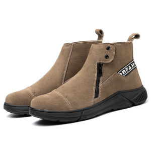 Safety shoes mens high-top electric welder special steel toe steel bottom anti-smashing anti-stab wear-resistant non-slip work safety boots