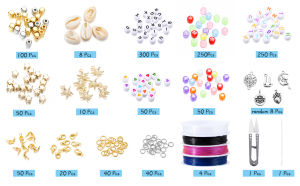 7200PCS DIY Alphabet Letter Beads Jewelry Making Supplies Kit for Bracelets Necklaces Earrings Making With Lobster Clasps Open Jump Rings and Elastic Crystal String DIY Beads Set