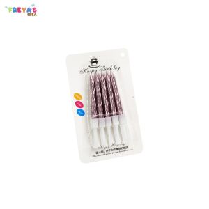 FR-C1149 Lilin Ulang Tahun Spiral Kecil Isi 10Pcs Birthday Candle / Lilin Ulir Metalik Warna Warni