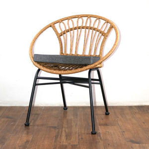 Furintrend เก้าอี้Outdoor เก้าอี้กลางแจ้ง เก้าอี้พักผ่อน  ลายหวายเทียมสีเหมือนธรรมชาติ รุ่น AIRES9