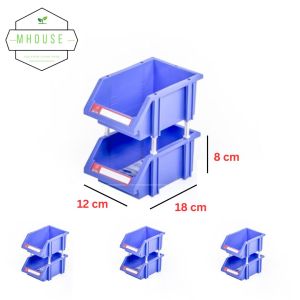 Combo 5 cặp kệ dụng cụ nhỏ Duy Tân khay linh kiện phân loại hàng hóa ốc vít kích thước 12 x 18 x 8 cm