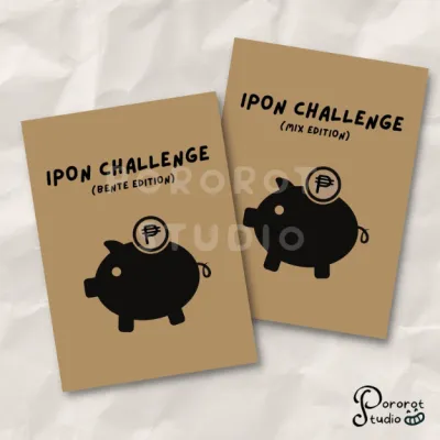 Ipon Challenge Mini / Saving tracker notebook planner pocket small money by pororot studio