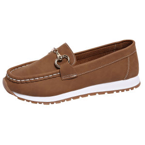 Free Shipping Plus-Size WomenS Autumn New Collection: Shallow-Toe Metal-Decorated Slip-On Casual Flats
