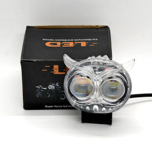 Foto Mini Owl Motorcycle LED Driving Light | High Low Beam Dual Color 6000K White & 3000K Amber Super Bright