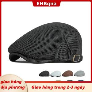 [COD] EHBqna 3PF Ship within 24 hours 1PC nam giản dị hat Mũ nồi mũ cho mùa xuân mùa hè mùa thu nắp phẳng lưới thoáng khí cap phẳng đỉnh Mũ beret Mũ Golf hat