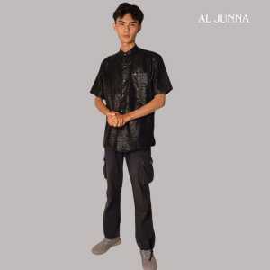 Koko Medang Motif Embos Lengan Pendek tersedia 4 warna