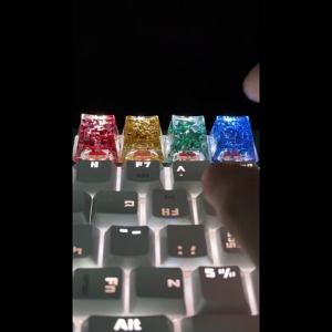 Resin Keycaps OEM Profile with Backlights For Mechanical Keyboards Translucently Keycap Personality