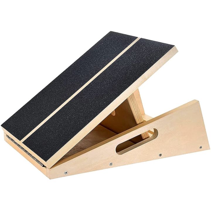 (PVMF) Wooden Slant Board Adjustable Incline Board and Calf Stretcher ...