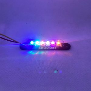 ไฟ LED 6ดวงถี่ แฟลช (กระพริบ) 12V ติดตั้งไฟเบรค ไฟใต้ท้อง ไฟเลี้ยว ไฟเตือนไฟสัญญาณ จำนวน 1 ชิ้น