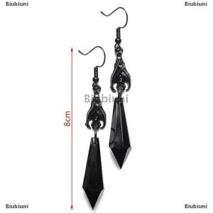 [COD] Biubiuni Bông tai dơi đen với hạt nước mắt màu đỏ bông tai đồ trang sức Gothic đồ trang sức thay thế món quà GOTHIC cho cô ấy người yêu dơi Halloween