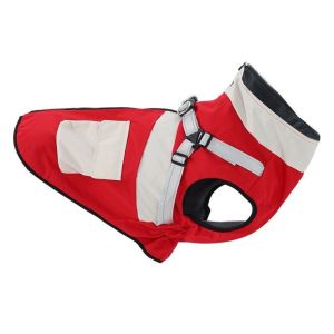 ED Waterproof High Collar Dog Jacket Windproof with Harness Dog Cotton Clothes Fashion Thickened Pet Down Coat Winter