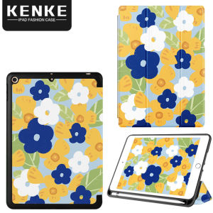 KENKE iPad case Cartoon Cute Simple Chrysanthemum TPU Silicone soft Case for iPad Pro 11 12.9 2020 2021 iPad mini 5 iPad Pro 10.5 Air 3(2019) Air 4 iPad 10.2 7th 8th 9th gen 5th 6th 2017 2018 Cover with pencil slot With Sleep Wake-up Function Anti-drop