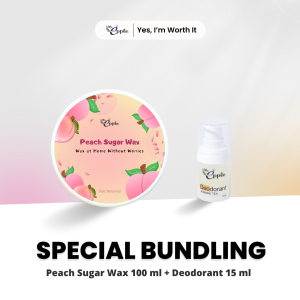 MR Epple Bundling Peach Sugar Wax 100 ML + Deodorant Tawas 15 ML / Waxing / Penghilang Bulu