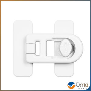 Orna 1 ชิ้น ที่ล็อคประตูตู้เย็น อุปกรณ์ล็อคประตู ติดกาวไม่ต้องเจาะ ป้องกันการหนีบ Refrigerator lock