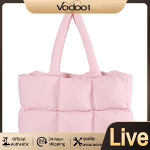 【Vodool】 Fashion-Forward Womens Large Capacity Quilted Cloud Tote Bag with Padded Comfort for Daily Use