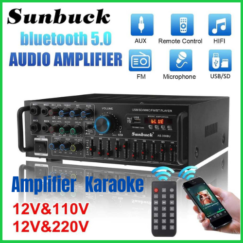 COD Sunbuck Audio Amplifier Bluetooth EQ Karaoke FM Radio 2000W / power