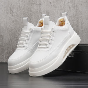 IELGY mens all-match casual thick-soled sports white shoes for decompression