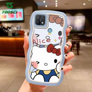 Cute Cartoon Hello Kitty SpongeBob Wave Border Phone Casing HP Soft TPU Back Cover Couple For OPPO A15S/A16K/A17K/A31/A3S/A52/A92/A53/A54/A55/A57/A77S/A74/A95/A5S/A12/A11K/A58/A78/A36/A76/A96/A93/A1K/F9/Reno 4F/Reno 5/Reno 6/Reno 7/Reno 8