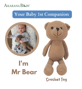 Akarana Baby Mr Bear Toy Baby Toy Sleeping Companion Comforter Toy for Newborn Toddler Toy
