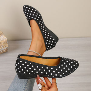 Free Shipping Original Design WomenS Flat Shoes 2026 Spring Collection Versatile Shallow-Toe Soft-Soled Casual Shoes