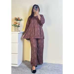 Vivi Oneset Motif Rayon Lengan 3/4 Busui Friendly