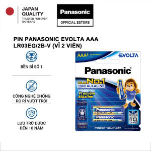 Pin Panasonic Evolta AAA LR03EG/2B-V (Vỉ 2 viên) - Hàng Chính Hãng