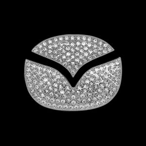Miếng dán logo Vô lăng ô tô đính đá sang trọng nhiều hãng xe decal dán vô lăng trang trí xe hơi