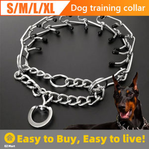 【Fast Shipping】 Alloy Pet Adjustable Collar Choke Collar Prong Large Dog Training Stimulate Chain Choke Collar Dog-Training-Collar