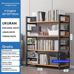 Rak buku 3/4/5 tingkat Rak Susun Rak besi Rak gudang Rak Serbaguna Rak Penyimpanan