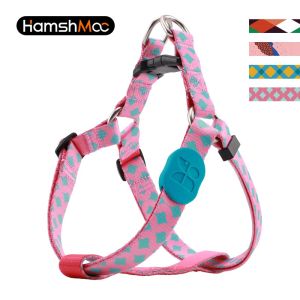 HamshMoc สายจูงสุนัขพร้อมสายไนลอนปรับได้อุปกรณ์ใส่ในสุนัขช่วยเพิ่มความสะดวกสบายในการควบคุมสัตว์เลี้ยงแฟชั่นสำหรับสุนัขขนาดเล็กและขนาดกลาง