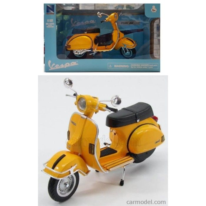 NEWRAY 1/12 VESPA P200E DEL YELLOW | Lazada Indonesia