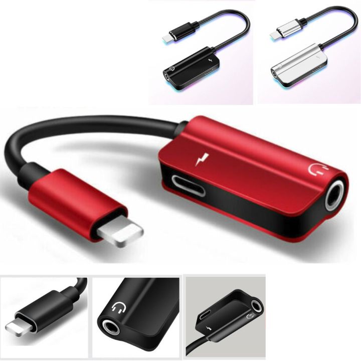 Lightning Headphone Jack AUX Splitter Adapter For iPhone