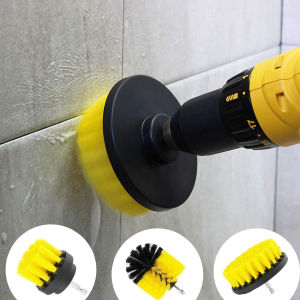 3pcs Electric Drill Brush Carpet Glass Automobile Tire Nylon Brush Household Cleaning Tool Shower Cleaning Rotary Drilling Brush Kit Grouting Drilling Brush Kit Is Suitable For Grouting Ceramic Tile Sink Bathtub Bathroom