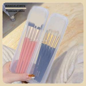 [COD] Makeup Brush Organizer Transparent With Cover Eyebrow Pencil Boxes Portable Women Cosmetic Storage Organizer Makeup Tools