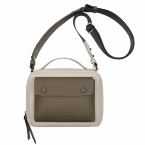 JUTBONG Wide Strap Messenger Bag Waterproof Square Shape Handbag Fashion PU Leather Crossbody Bag Daily Use