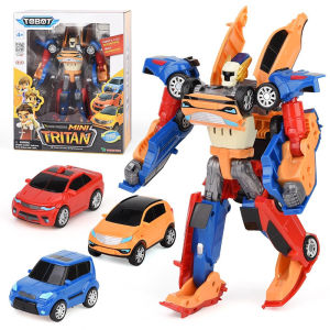 Mainan Edukasi Anak Mainan Robot Perakitan 3in1 Mengubah Robot Mobil