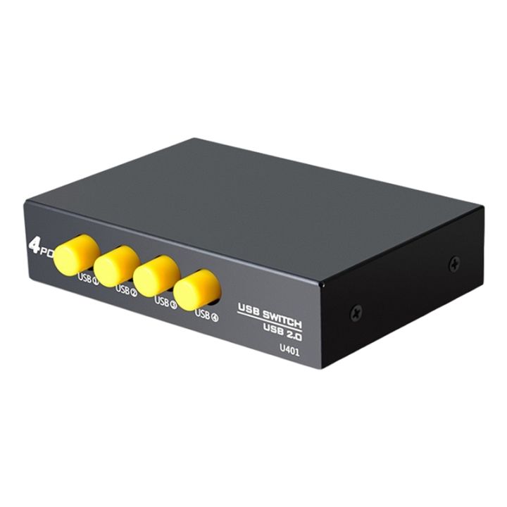 4 Port USB 2.0 Sharing Switch Switcher 4 in 1 Printer Adapter Box for ...
