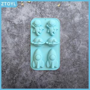 ZTOYL 6 Company Astronaut Rocket 760 Silicone Mold Baking Cake Mold Pudding Bread Baking Pan Soap Mold