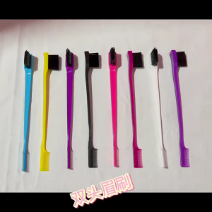 Smooth Gentle Beauty Double Side Edge Control Hair Comb Hair Brush Eyebrow Brush Hair Gel Styling Salon Hair Accessories