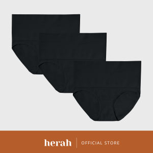 Herah ComfortFit High-Waist Briefs - Cotton Blend Breathable & Absorbent Plus Size 3-Pack