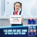 Nước Tẩy Bồn Cầu Vim Xanh Biển Diệt Khuẩn - Chai 880ML. 